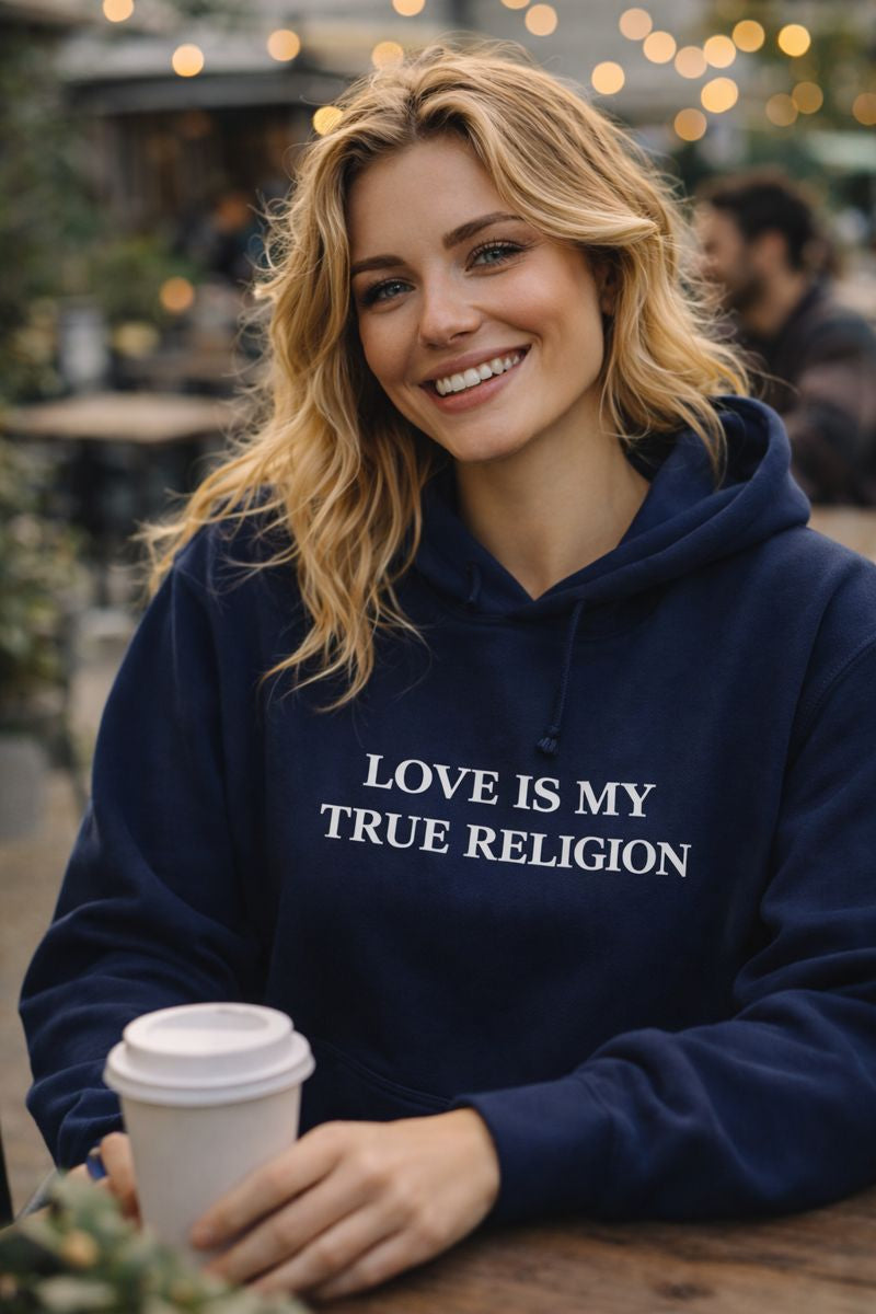 LOVE IS MY TRUE RELIGION - Unisex Oversized Hoodie