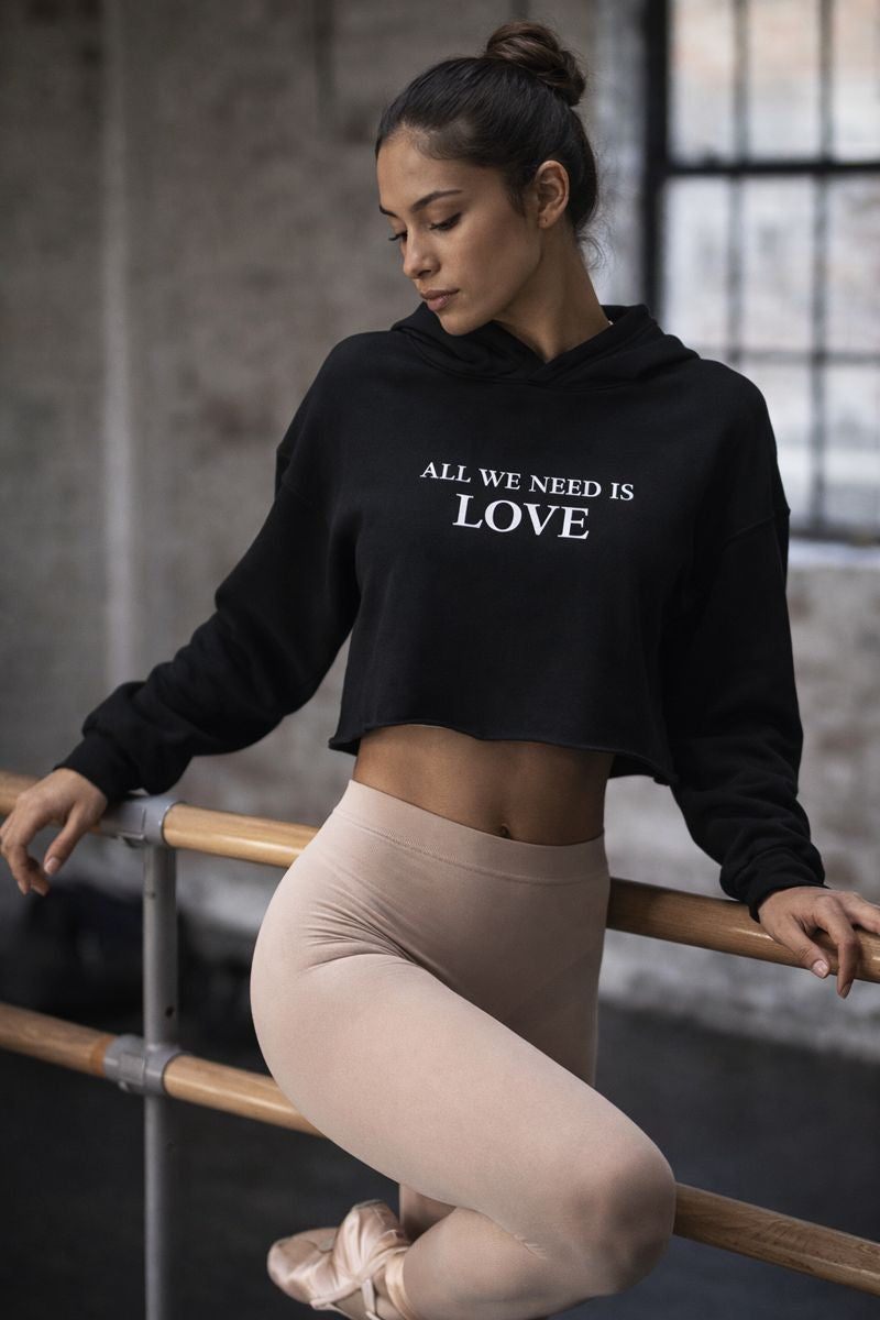 ALL WE NEED IS LOVE - Crop Hoodie